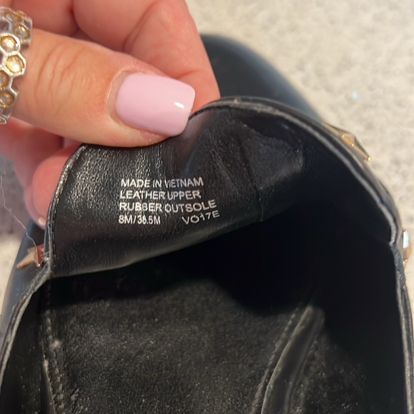 Michael Kors Natasha Black Leather Star Studded Slides Size-8 - Picture 7 of 8